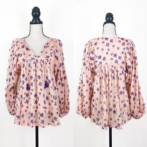 NWT Blue Boheme Marisa Blouse, Coral